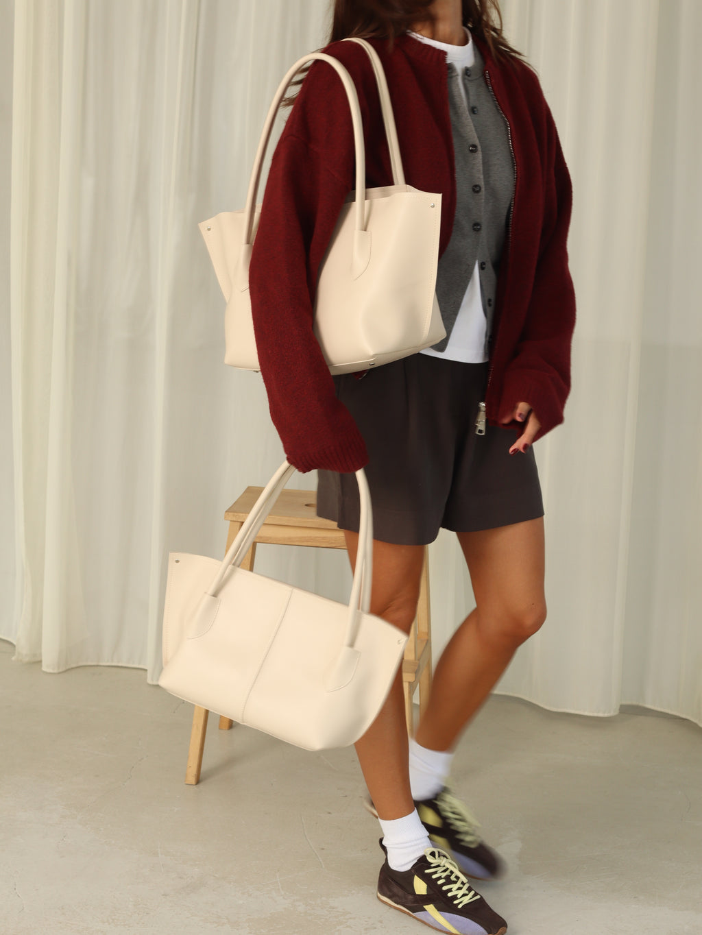 SILVY BAG IN LIGHT CREAMY-BIG SIZE