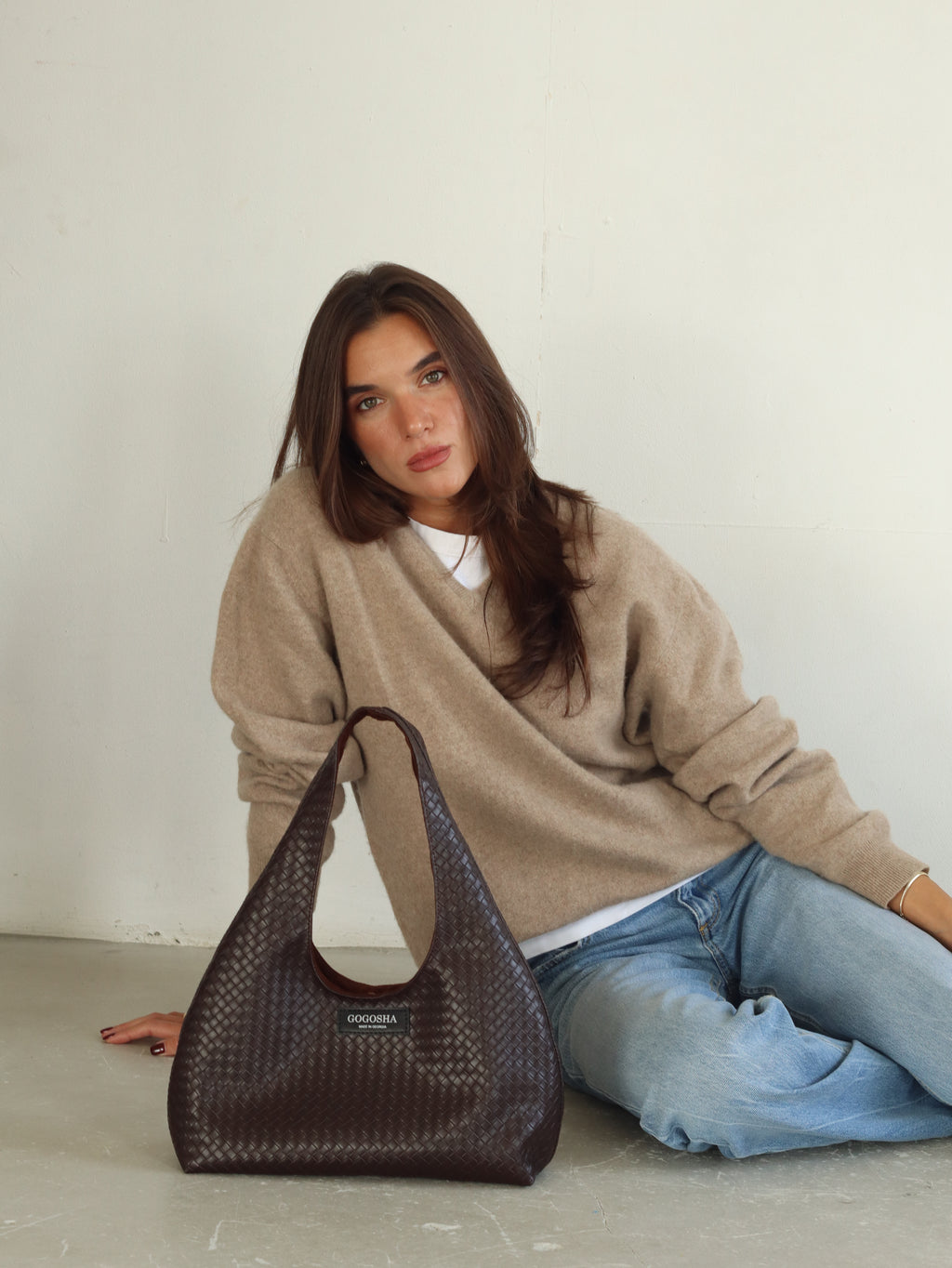 MINI HOBO BAG IN DARK BROWN