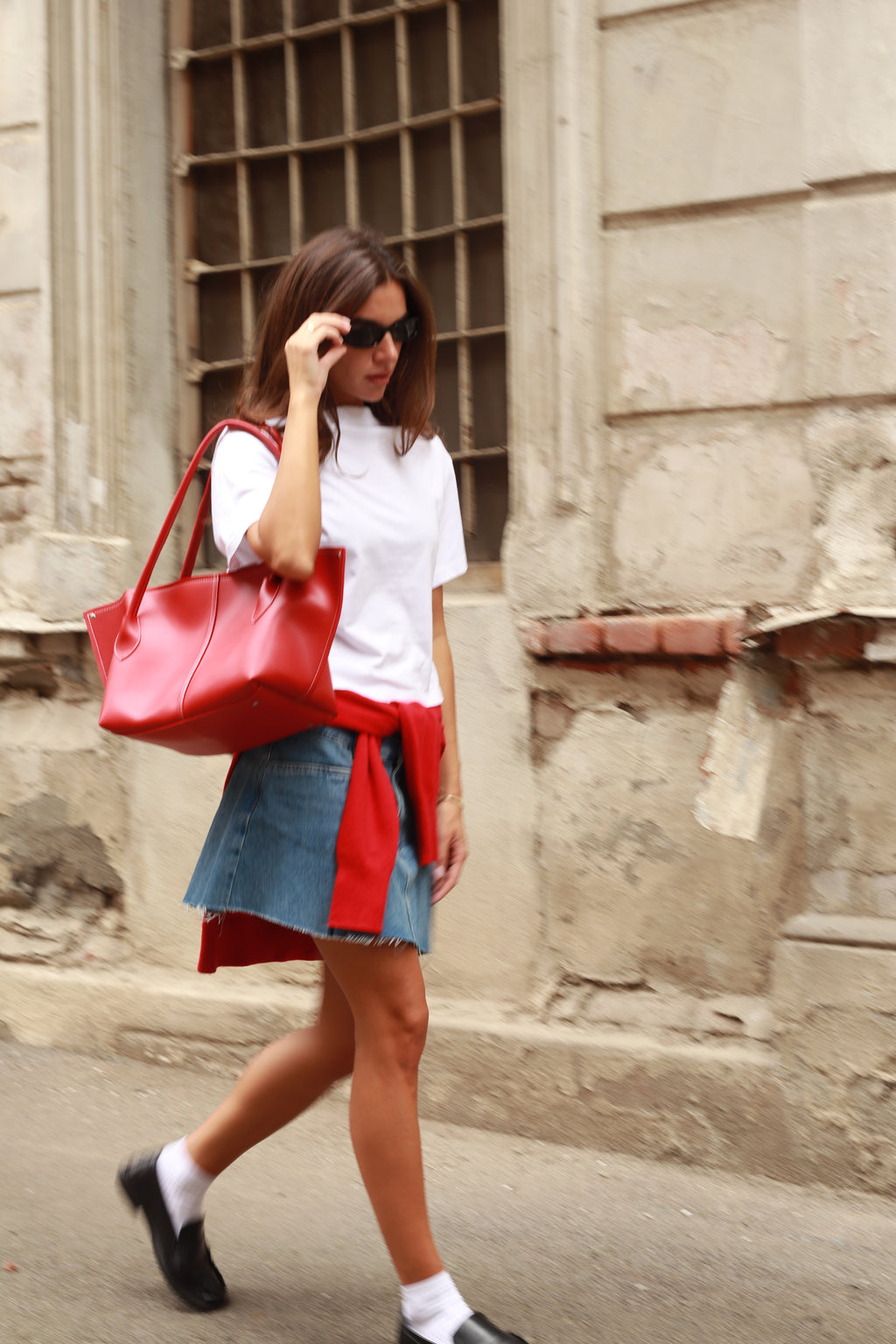 SILVY BAG IN RED-BIG SIZE
