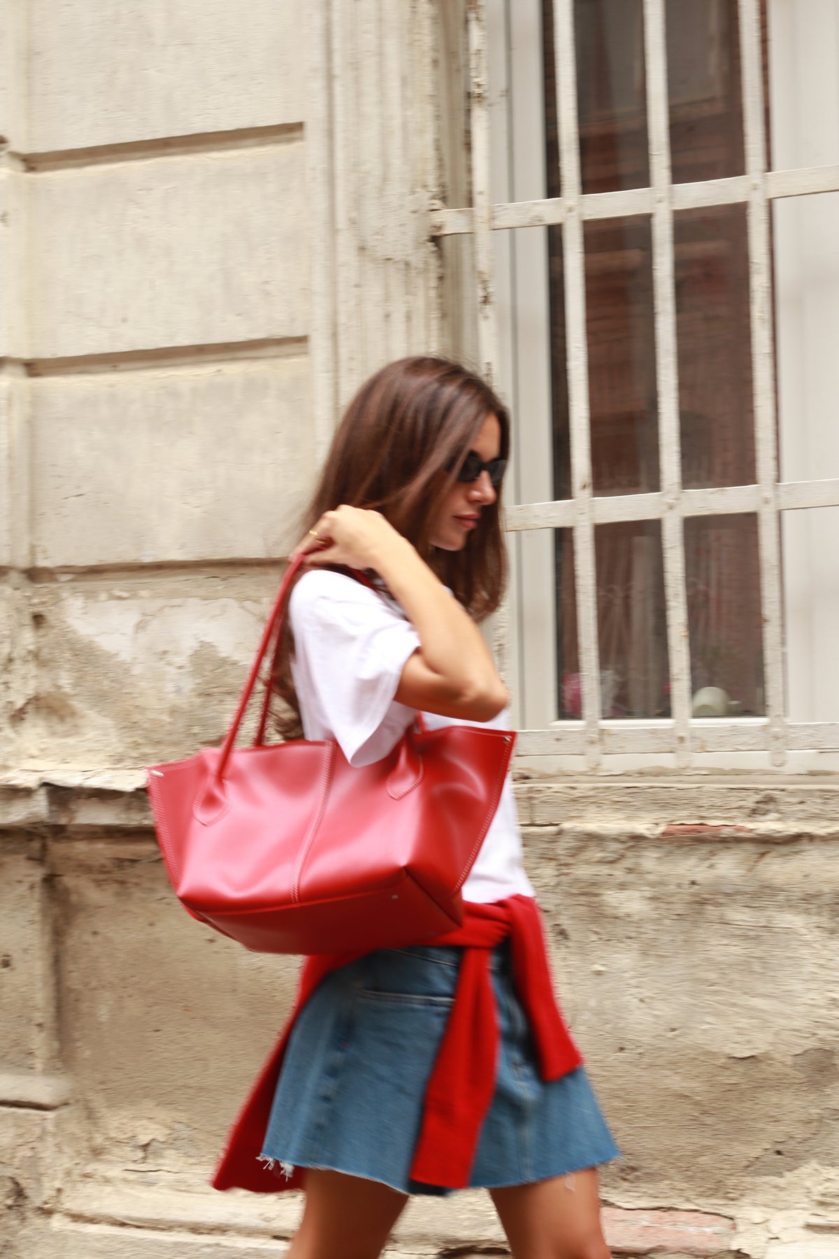 SILVY BAG IN RED-BIG SIZE