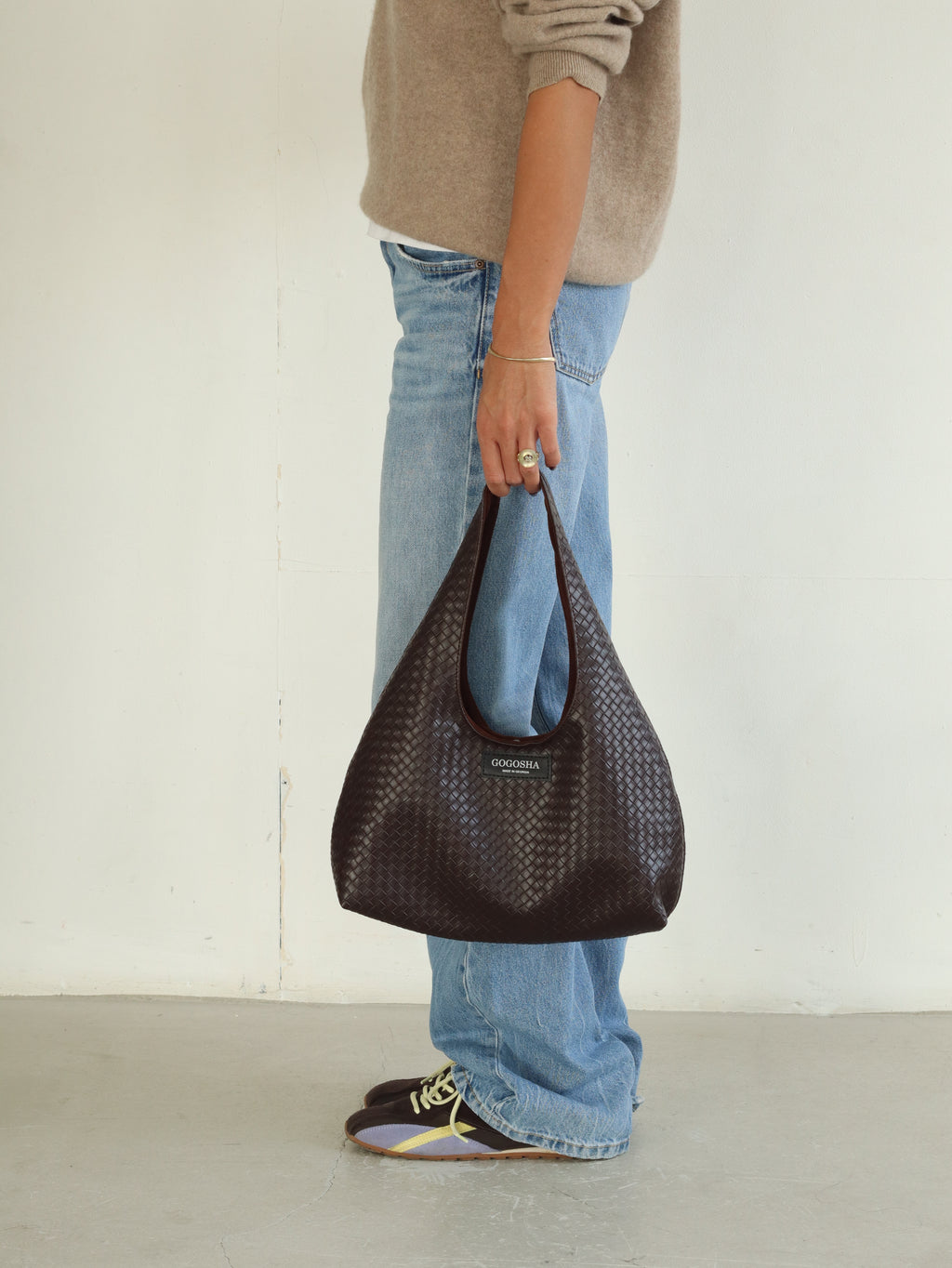 MINI HOBO BAG IN DARK BROWN