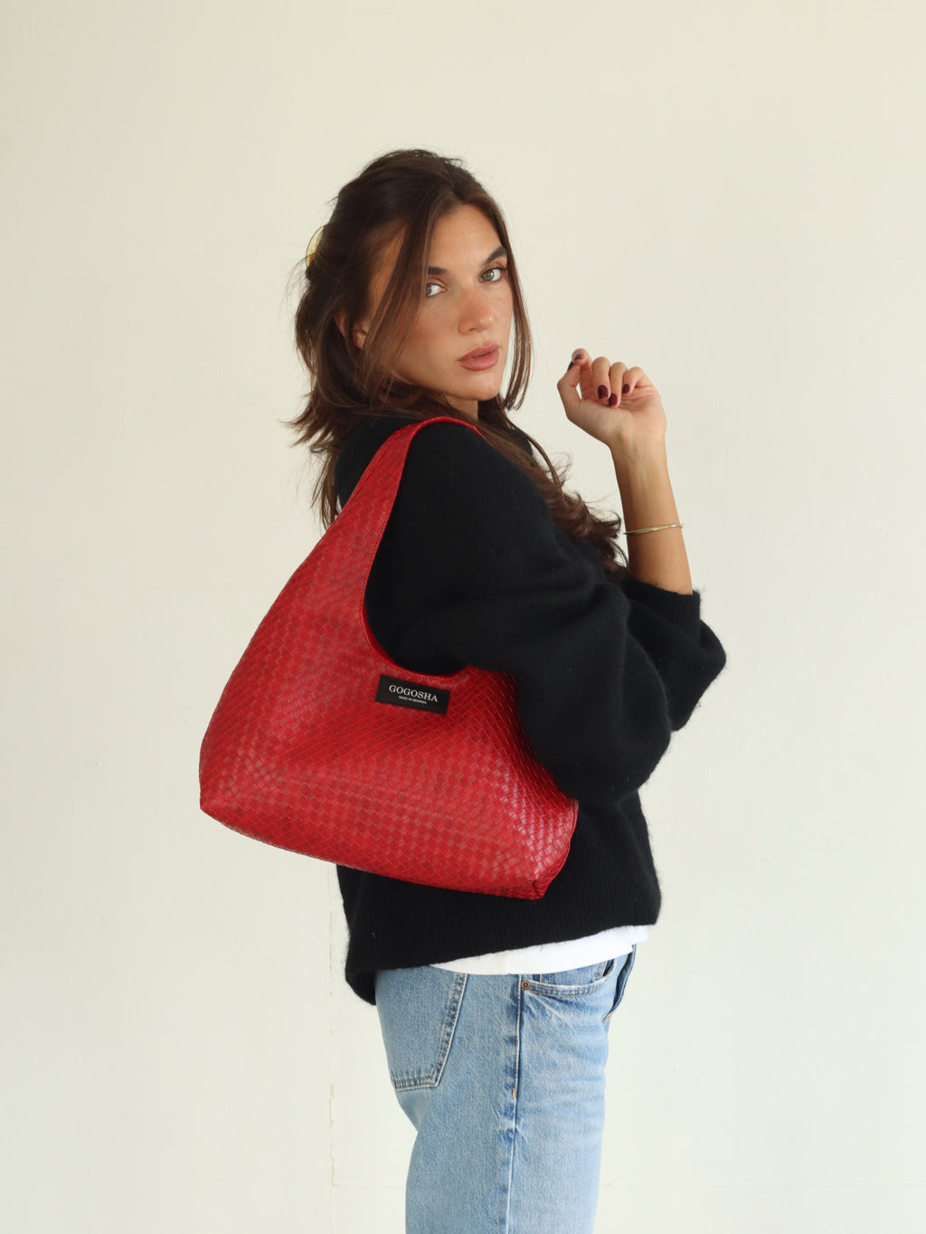 MINI HOBO BAG IN RED
