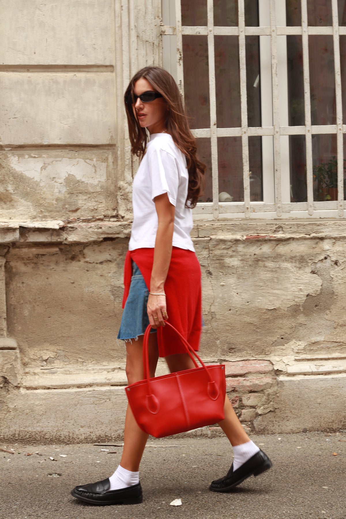 SILVY BAG IN RED-MEDIUM SIZE