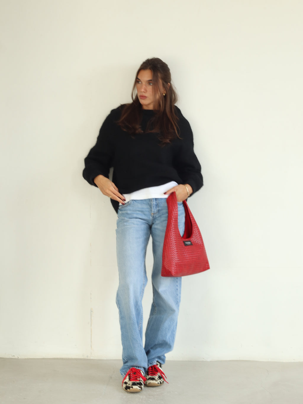 MINI HOBO BAG IN RED