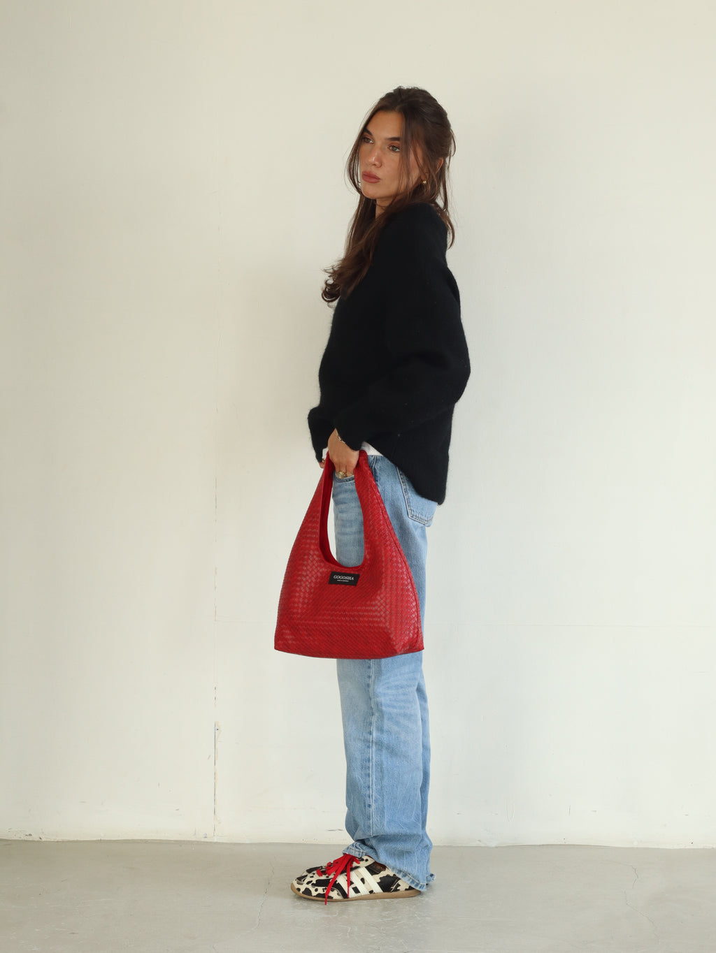 MINI HOBO BAG IN RED