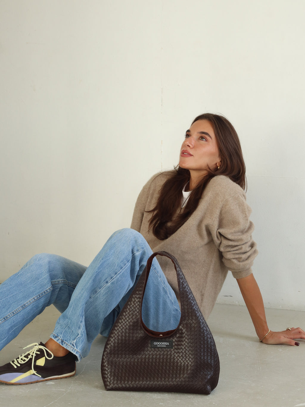 MINI HOBO BAG IN DARK BROWN